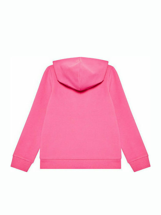 Guess Kids Sweatshirt with Hood and Pocket Fuchsia