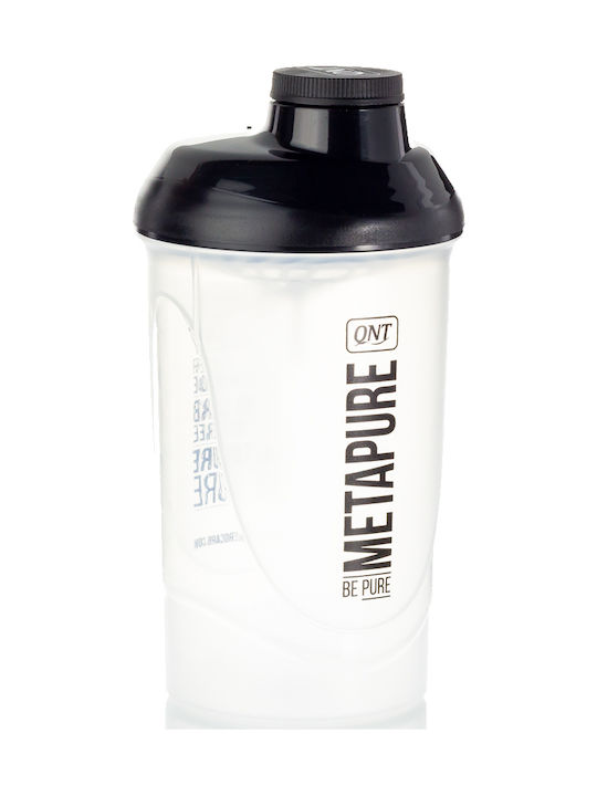 QNT Metapure Plastic Protein Shaker 600ml Transparent