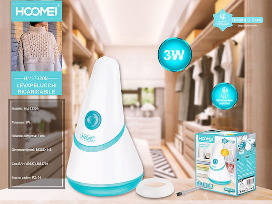 Hoomei Rechargeable Fabric Shaver White