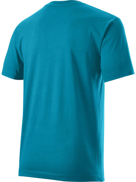 Wilson Bela Tech Men's Short Sleeve T-shirt Petrol Blue