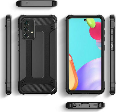 Hurtel Hybrid Armor Plastic Back Cover Durable Black (Galaxy A52 / A52s)