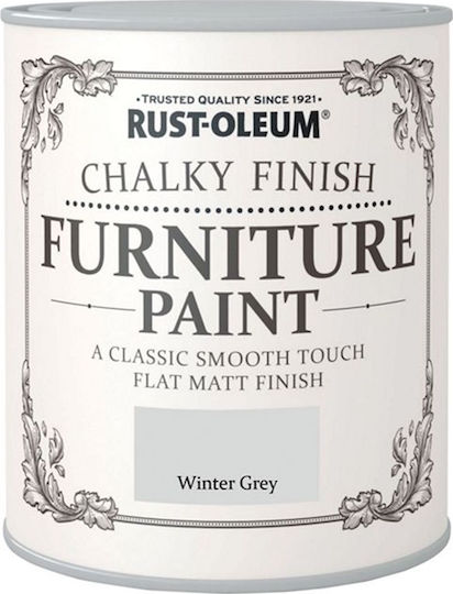 Rust-Oleum Боя За Мебели С Кредов Финиш Цвят На Креда Зимен Сив 750мл