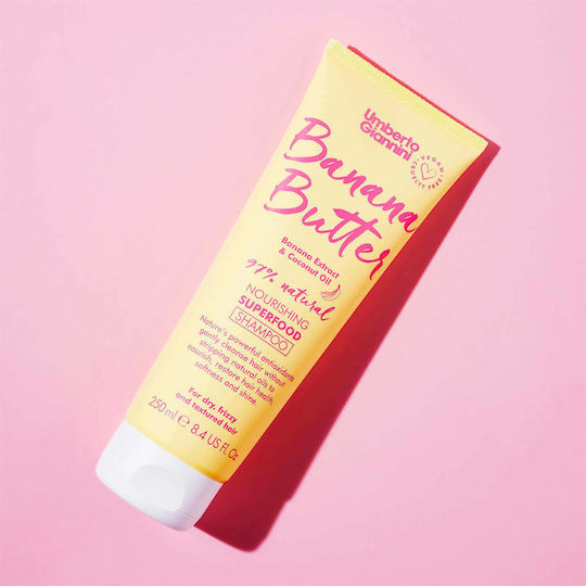 Umberto Giannini Banana Butter Shampoos Reconstruction/Nourishment & Hydration for Dry Hair Hair 250ml
