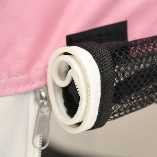 vidaXL Foldable Park Dog Folding Pink 110x110x58cm made of Fabric in Pink Color 110 x 110 x 58cm