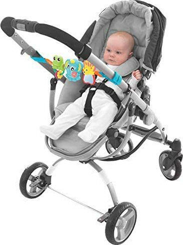 Playgro Μπάρα Κούνιας και Καροτσιού με Καθρέφτη Travel Trio