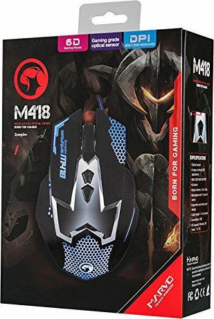 Marvo M418 RGB Gaming Mouse Black