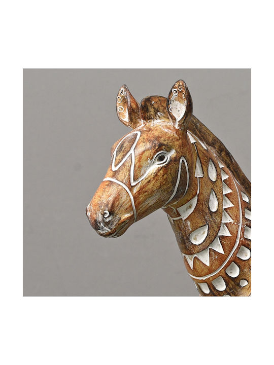 Ravenna Decorative Horse made of Plastic Dobi in Brown 35.5x10x30.5cm 1pcs