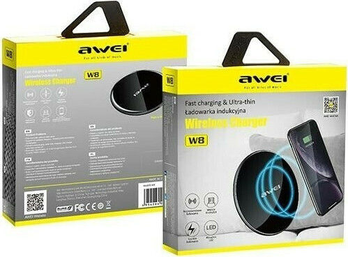 Awei Kabelloses Ladegerät (Qi Pad) 10W Schwarzs (W8)