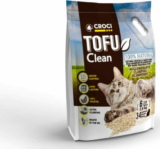 Croci Tofu Clean Clumping Odour Control Cat Litter 6lt