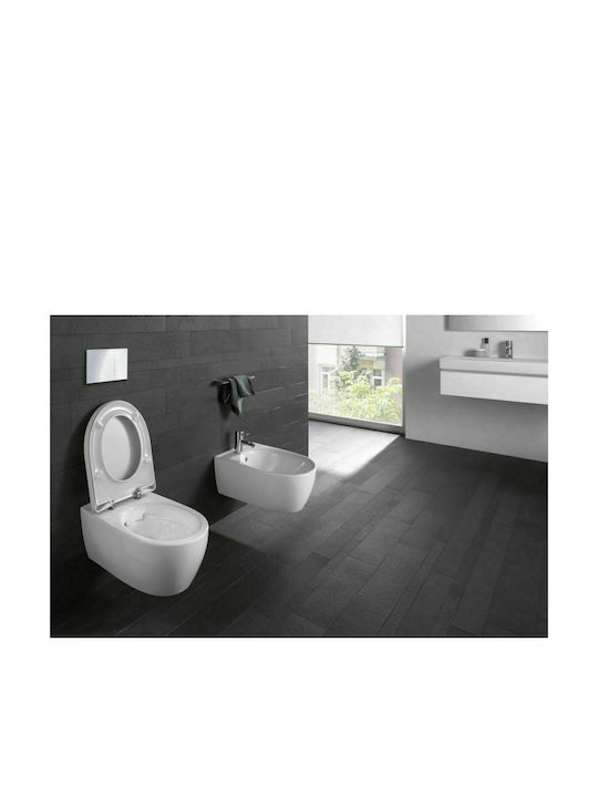 Geberit Icon Λεκάνη Κρεμαστή Rimless με Κάλυμμα Soft Close Λευκή