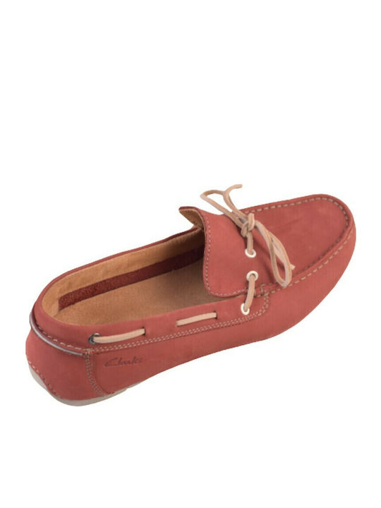Marcos Edge Δερμάτινα Ανδρικά Boat Shoes σε Κόκκινο Χρώμα