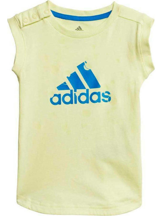 adidas Παιδικό Σετ με Παντελόνι Κίτρινο 2τμχ
