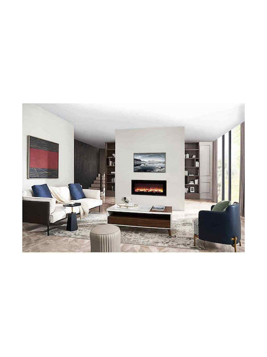 Richen Insert 153 Επιτοίχιο Ηλεκτρικό Τζάκι 2000W 153x51.5cm Μαύρο