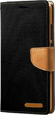 Forcell Canvas Wallet Fabric Magnetic Black (Huawei P9 Lite Mini)