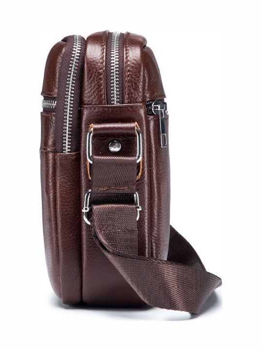 Leather Men's Bag Shoulder / Crossbody Brown