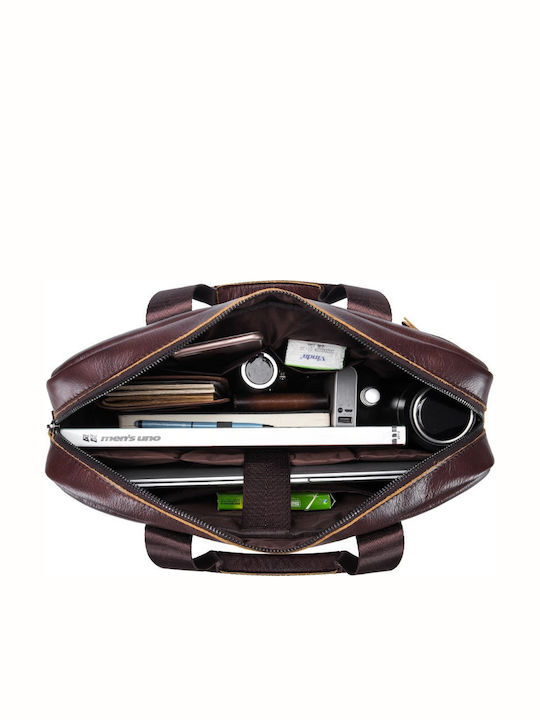 Leather Men's Briefcase Brown
