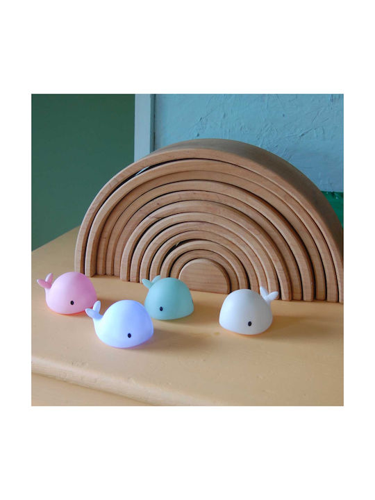 Flow Led Kids Decorative Lamp Moby Green 7.5x4.5x5.5εκ.
