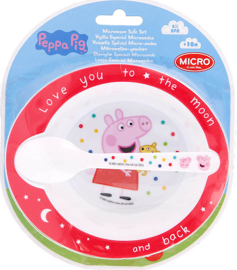 Stor Σετ Φαγητού Peppa Pig από Πλαστικό Κόκκινο 2τμχ