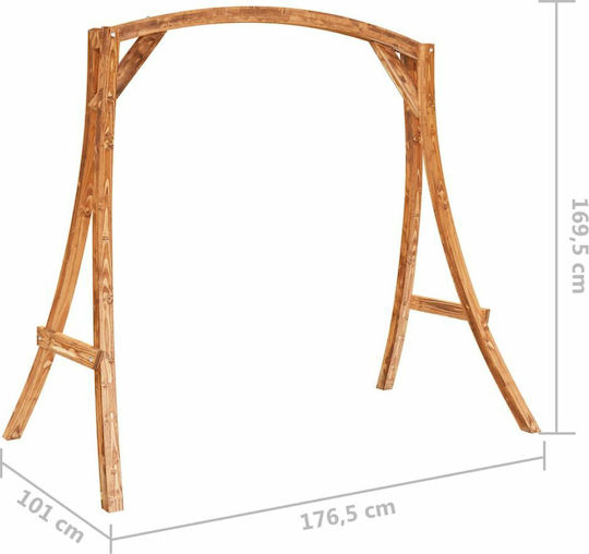 vidaXL Gartenwiegenbasis aus Holz Coffee 176.5x101x169.5cm