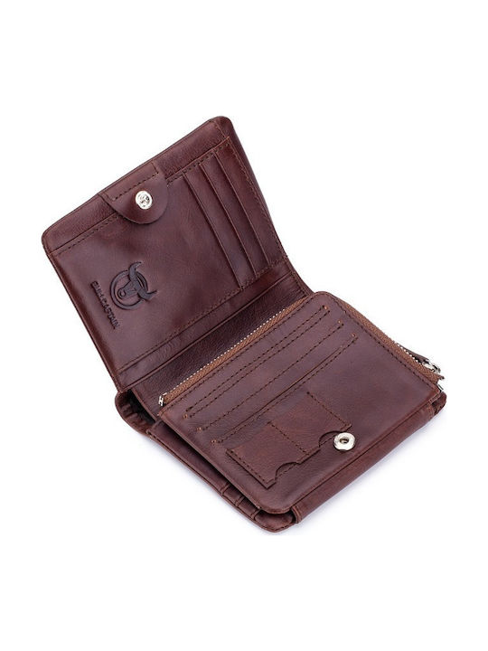 Leather Men's Wallet Classic with RFID Brown