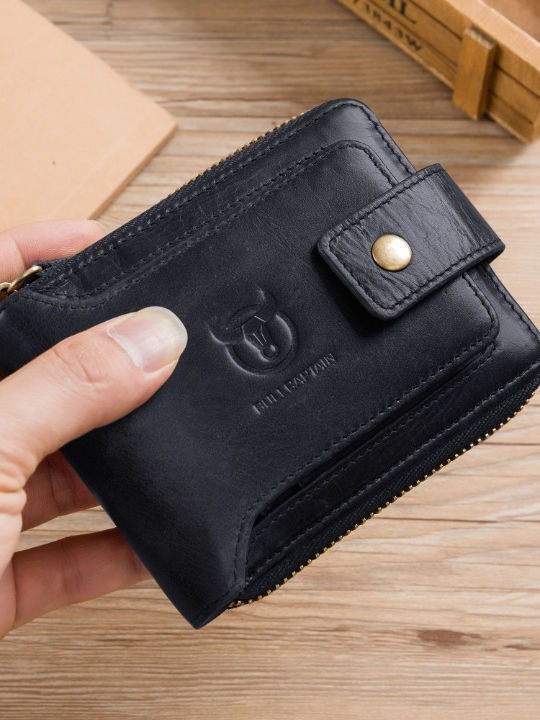 Leather Men's Wallet Classic with RFID Black