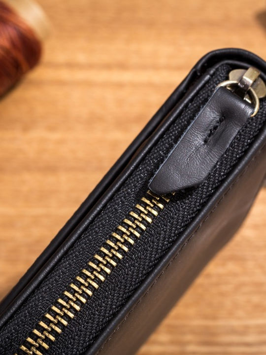 Leather Men's Wallet Classic with RFID Black