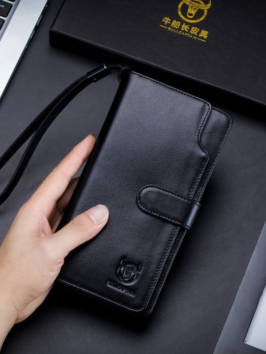 Leather Men's Wallet Classic with RFID Black