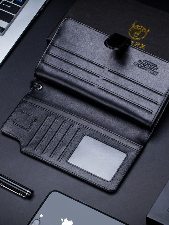 Leather Men's Wallet Classic with RFID Black