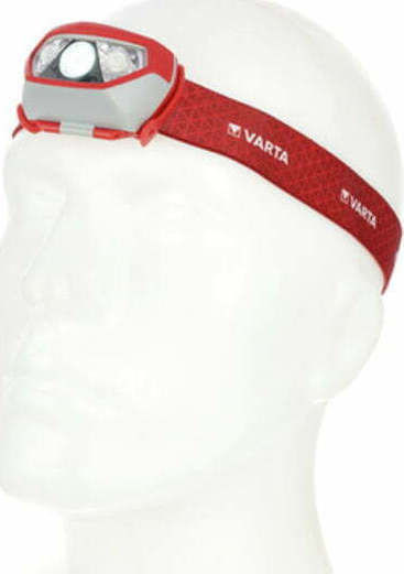 Varta Stirnlampe LED IPX4 mit maximaler Helligkeit 200lm Outdoor Sports H20 Pro 10Stück Rot