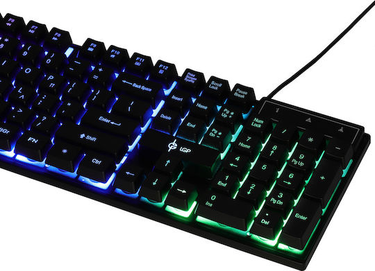 Lamtech 4in1 Gaming Keyboard Set with RGB Lighting & Mouse English US