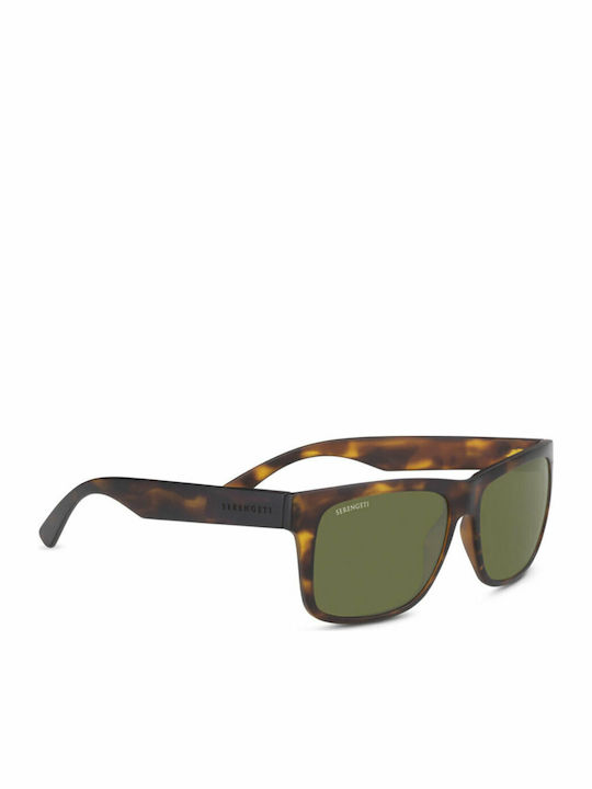 Serengeti Positano Men's Sunglasses with Brown Tartaruga Plastic Frame and Polarized Lens 8984