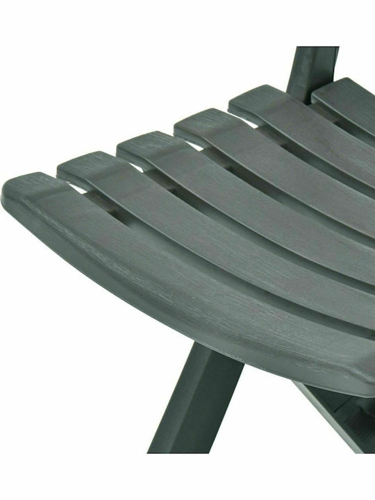 Scaun de exterior Plastic Verde 2buc 44x41x78cm