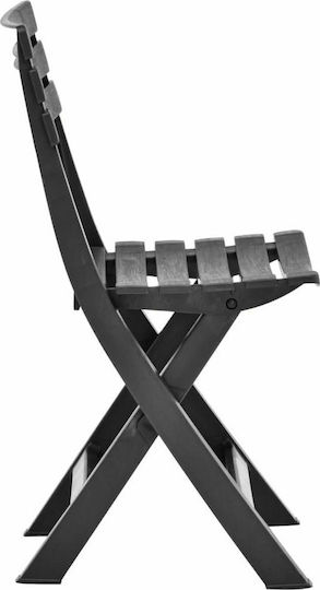 Outdoor Chair Plastic Anthracite 2pcs 44x41x78cm