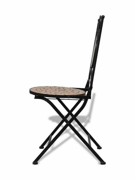 Outdoor Chair Metallic Bistro Terracotta 2pcs 37x44x89cm