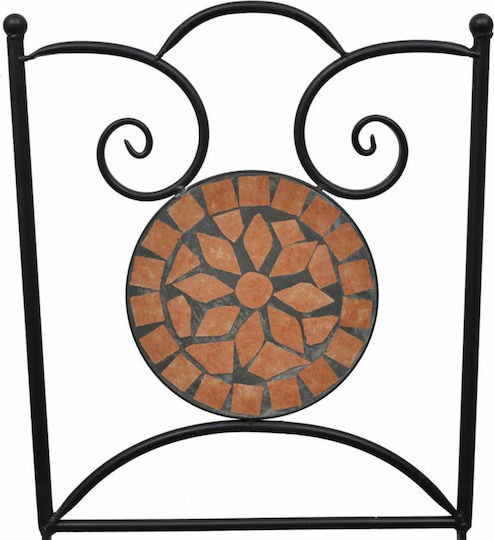 Outdoor Chair Metallic Bistro Terracotta 2pcs 37x44x89cm