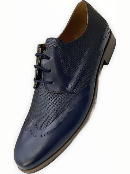 Δερμάτινα Ανδρικά Oxfords Μπλε