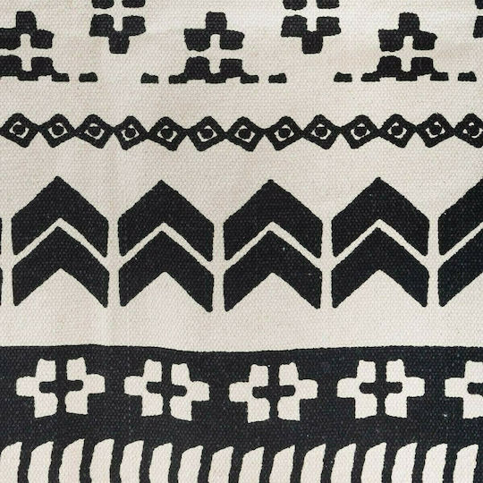Atmosphera Delhi Covor Rectangular Bumbac cu franjuri Coacăze negre