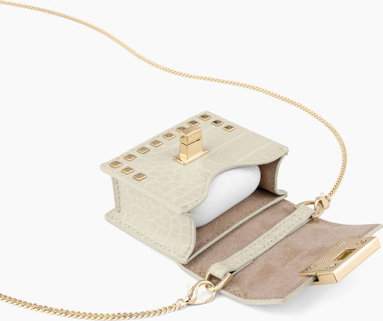 iDeal Of Sweden Zoe Mini Hülle Kunststoff Beatstuds Cream Croco für Apple AirPods