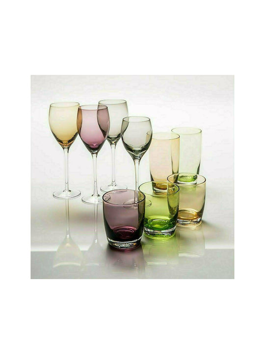 Cryspo Trio Irid Glas Wasser aus Glas in Lila Farbe Kelch 360ml 52.012.53 1Stück