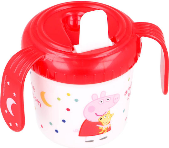 Stor Peppa Pig Lern-Trinkflasche Kunststoff mit Griffen Rot für 6m+m+ 250ml
