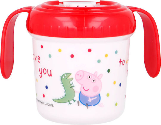 Stor Peppa Pig Lern-Trinkflasche Kunststoff mit Griffen Rot für 6m+m+ 250ml