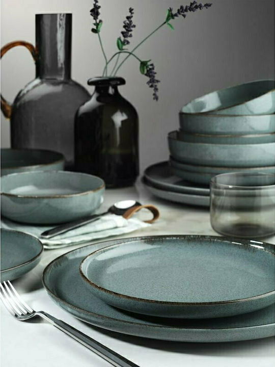 Max Home Mood Platou de Servire Dreptunghiular din Porțelan Gri 27x20buc 1buc