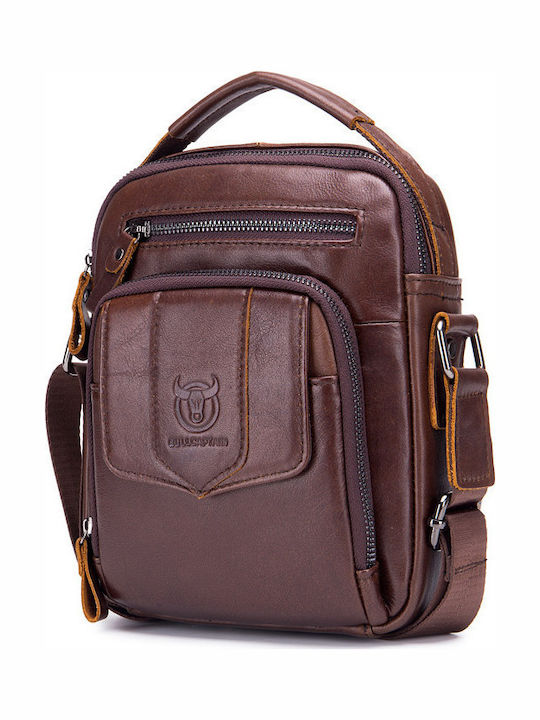 DJB-777 Leather Men's Bag Shoulder / Crossbody Brown