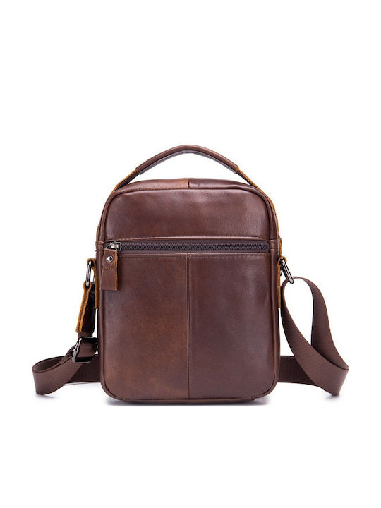 DJB-777 Leather Men's Bag Shoulder / Crossbody Brown