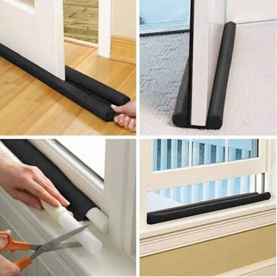 TnS Foam Double Draft Stopper Door / Window in Black Color 0.87mx12cm