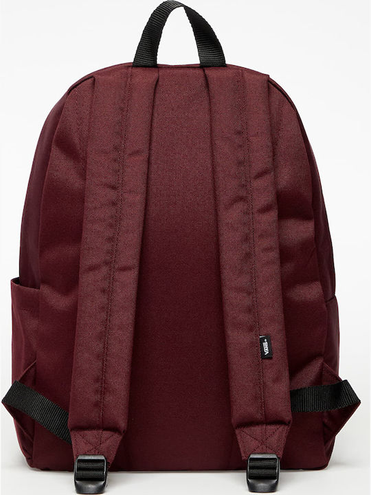 Vans V Bag Port Royale School Bag Backpack Junior High-High School Burgundy with Water Bottle Holder 22Liters