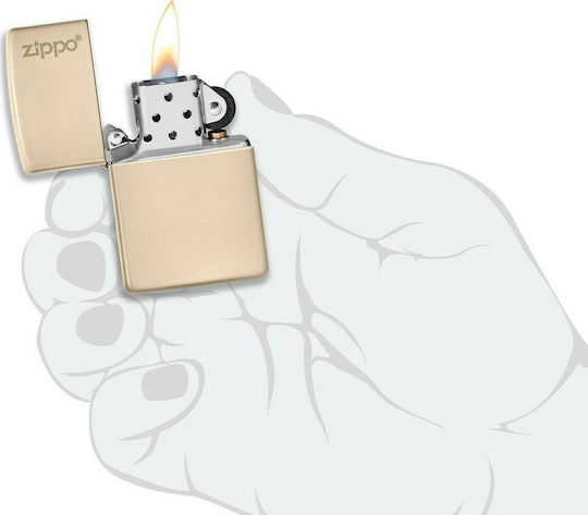 Zippo Ангажимент Пламък Ветроустойчив Flat Sand с лого
