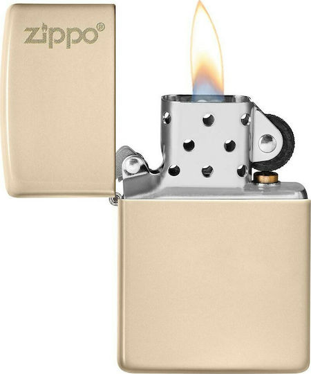 Zippo Ангажимент Пламък Ветроустойчив Flat Sand с лого