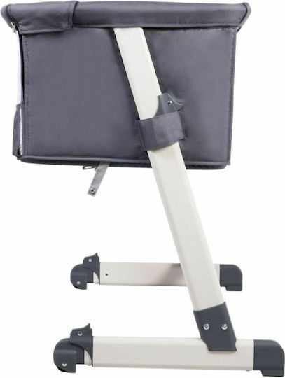 Lionelo Wiege Theo mit Matratze, Seitlicher Öffnung und Rädern Dark Grey