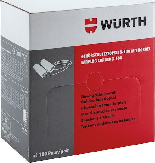 Wurth Χ-100 Gehörschutz mit Kordel 100Stück